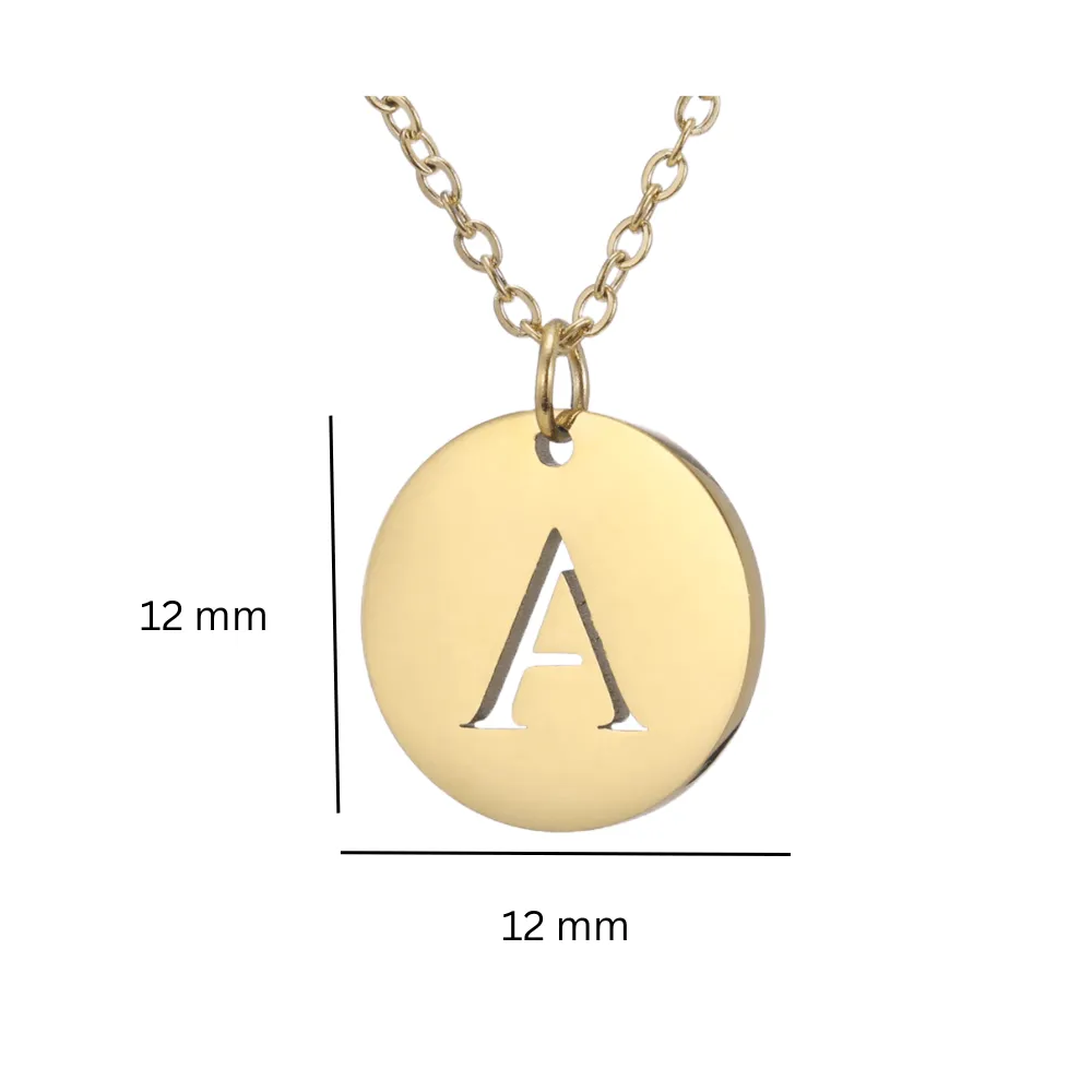 Alphabet Necklace Gold Plated - Letter K