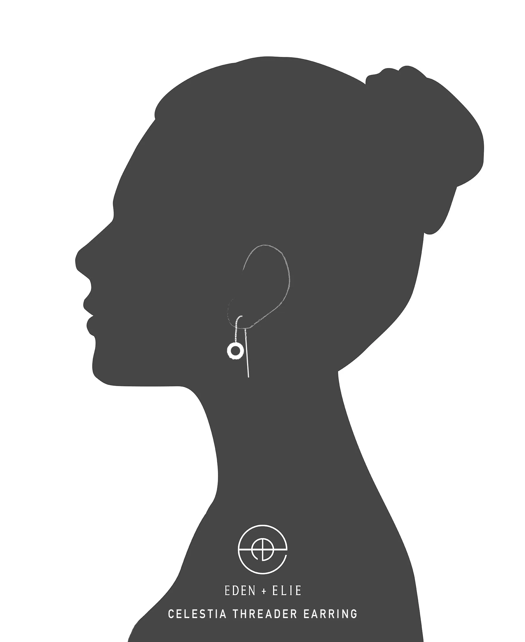 EDEN   ELIE Celestia Circle Threader Earrings - Astra