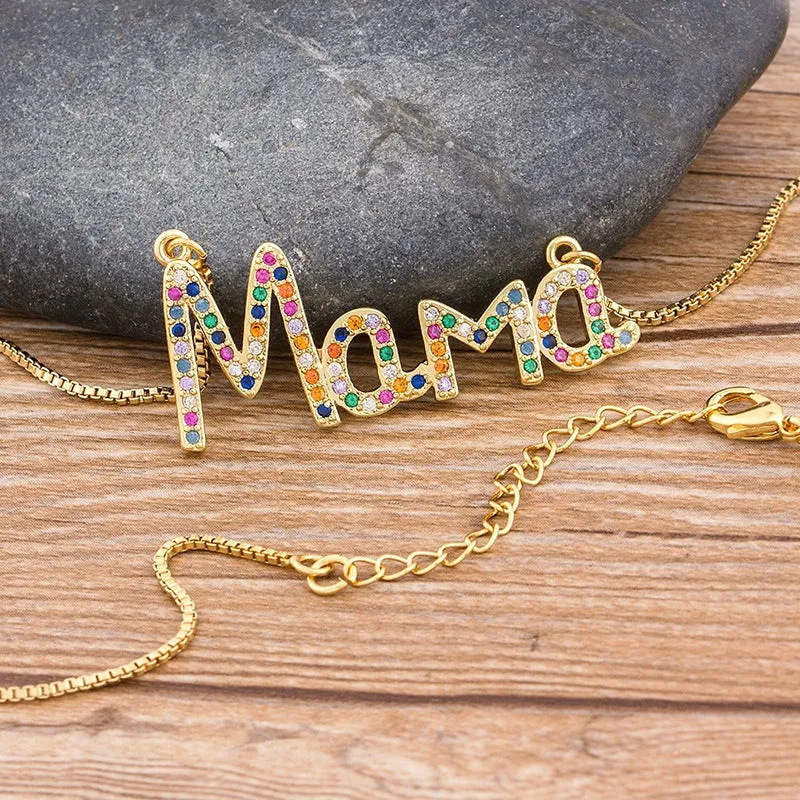 I Love Mom Statement Necklace