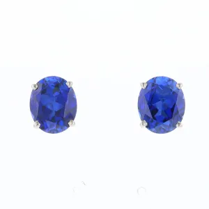 Imitation Sapphire Stud Earrings