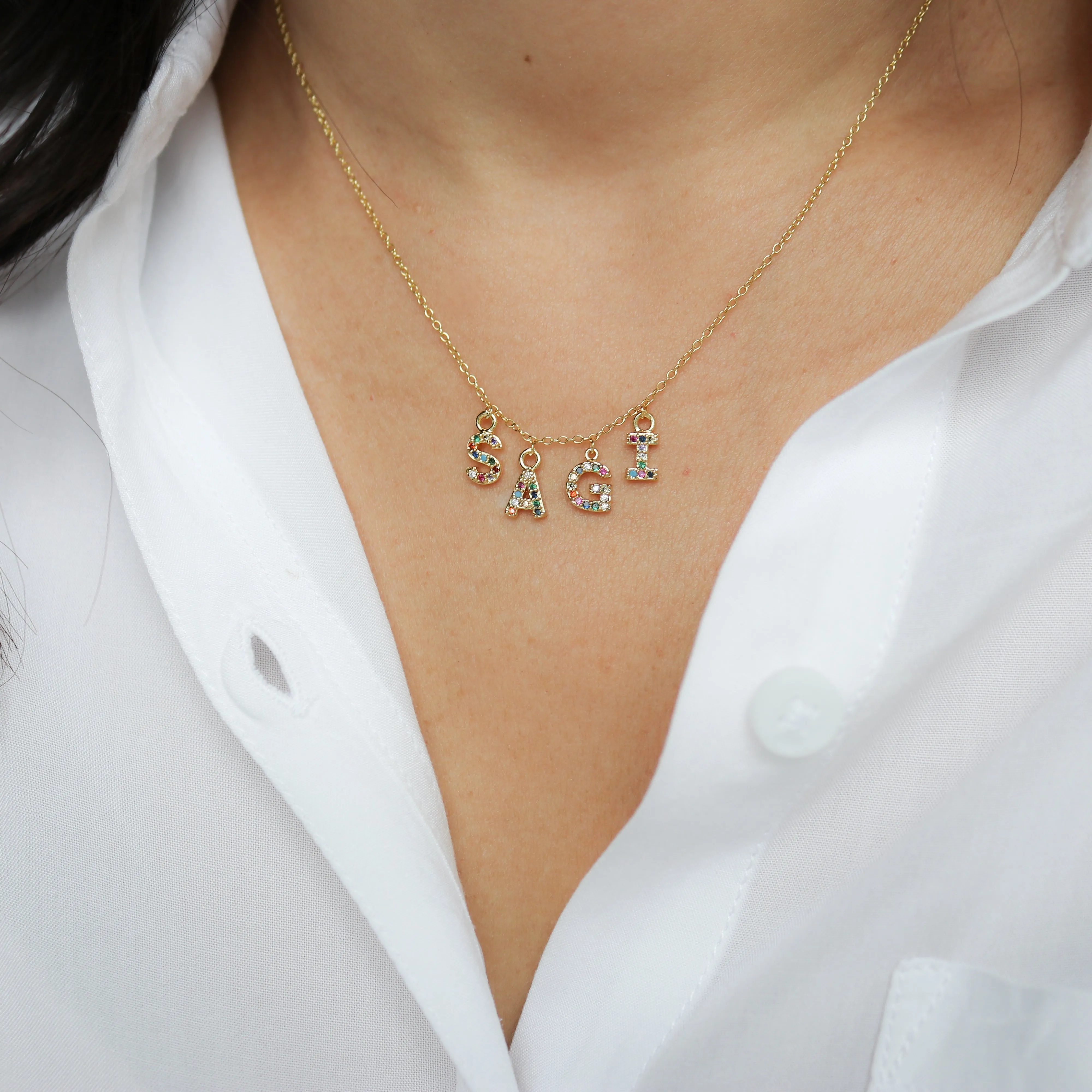 Pave Name Necklace
