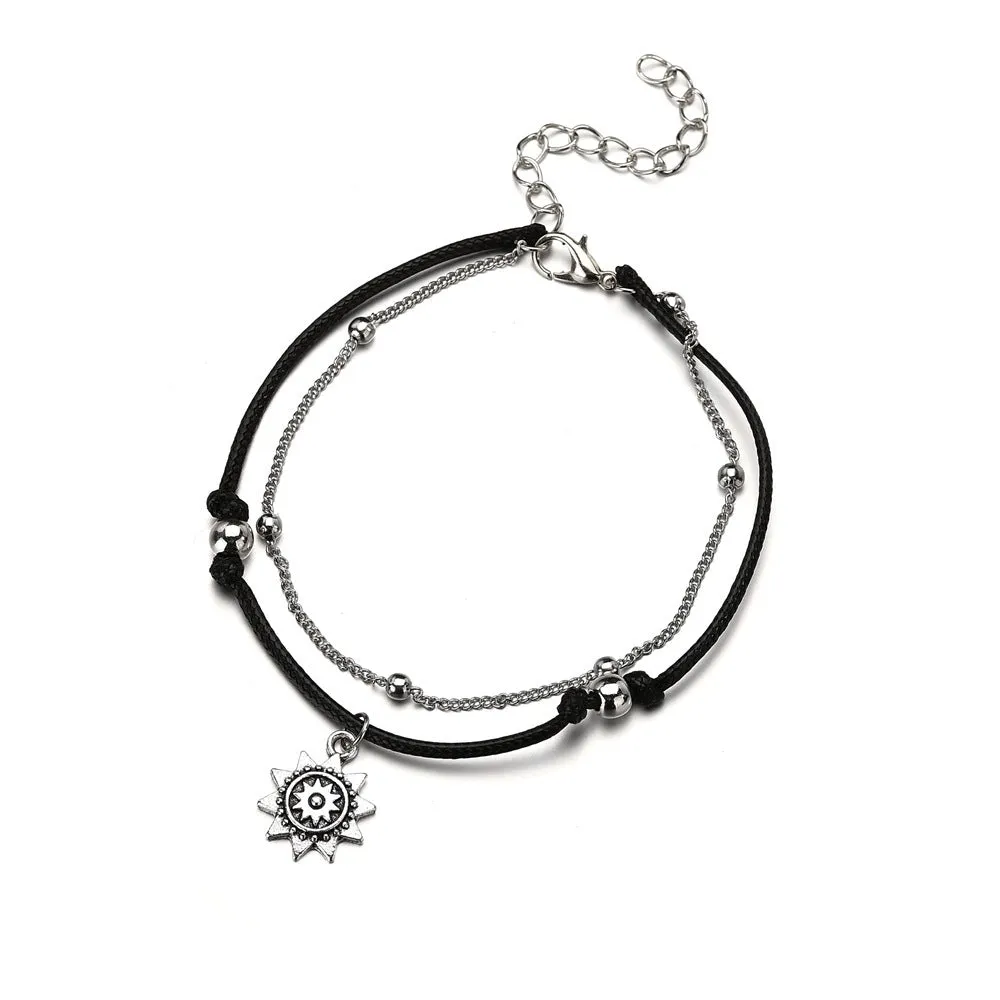 Women's Handmade Ball Bead Pendant Anklet